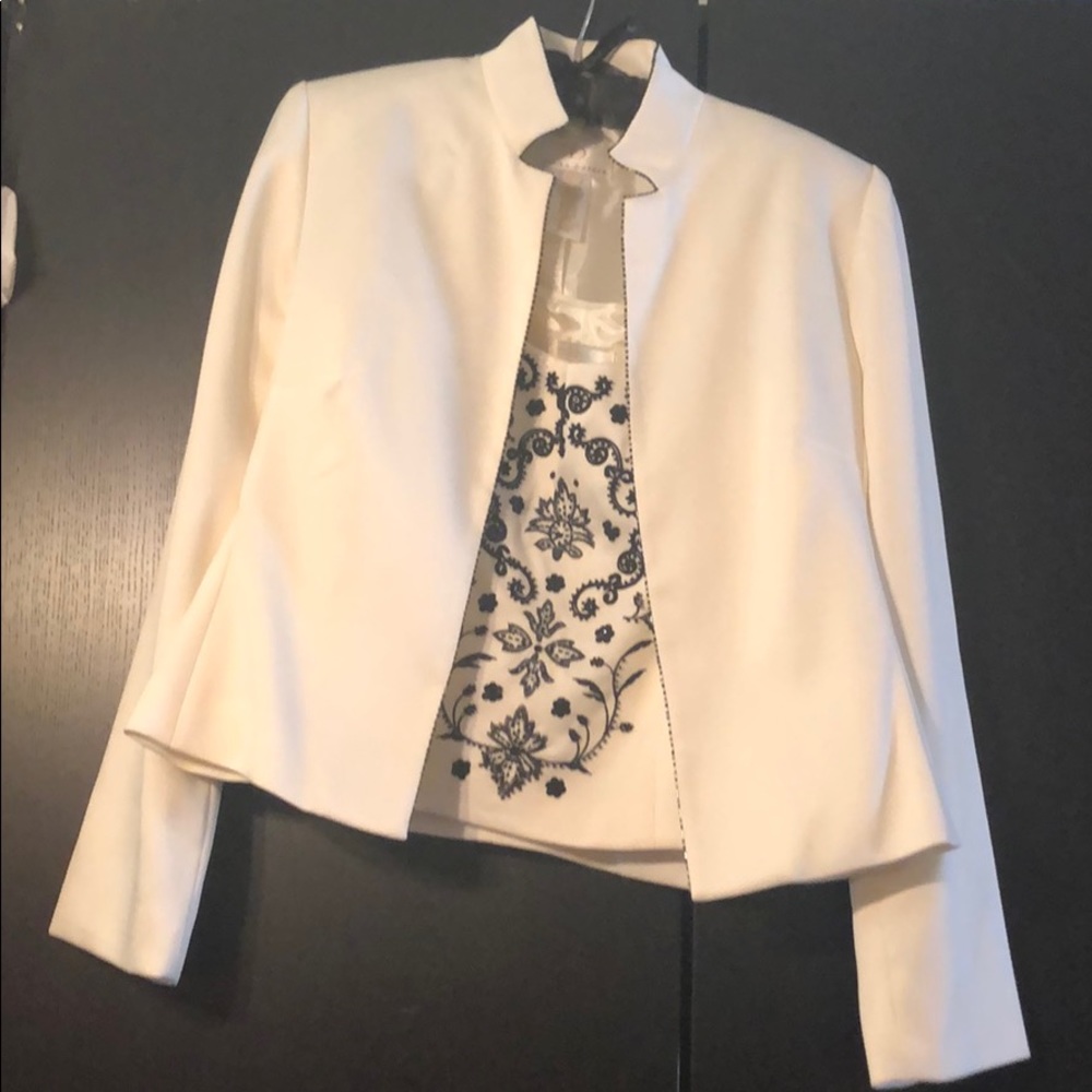 Black and white Jacket and shirt set
